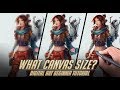 What canvas size/resolution should you paint at? -Beginner artist tips