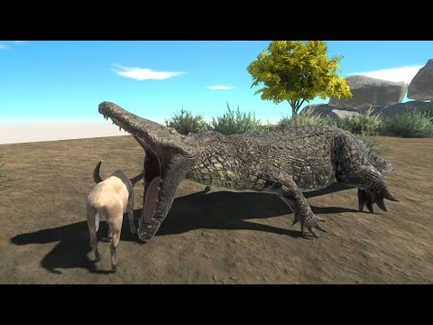 PURUSSAURUS HUNTING IN STEPPE ENVIRONMENT - Animal Revolt Battle Simulator