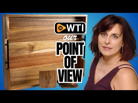 Acacia Wooden Ottoman Tray for Living Room - WTI product video review