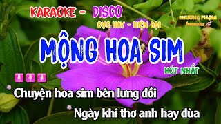 mộng hoa sim karaoke disco, remix cực hay, sống động 