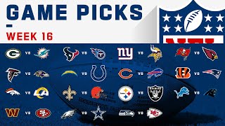 NFL Week 16 Game Picks