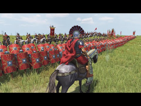 500 Romans vs 1000 Egyptians in the Valley | Mount & Blade 2