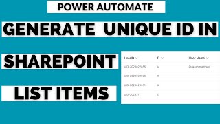How to Create Unique ID for SharePoint List Records Using Power Automate - Automatic ID Generator