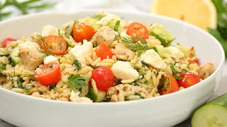 Greek Lemon Chicken Orzo | 20 Minute Dinner Ideas