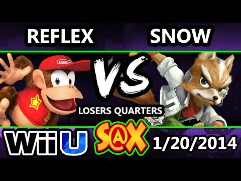 S@X - Snow (Fox) Vs. Reflex (Diddy Kong) SSB4 Losers Quarters - Smash 4