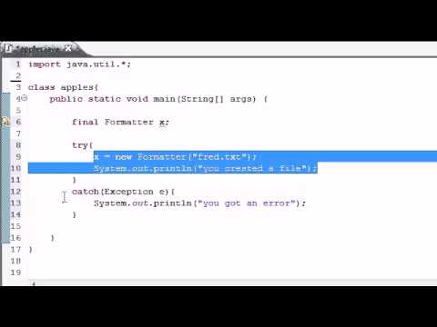 Part 79 Java Programming Tutorial Creating Files