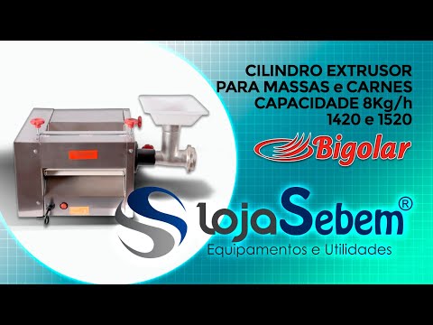 Cilindro Extrusor de Massas Moedor de Carne e Misturador 4kg Conjugados Bigolar 1520