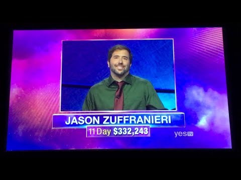 Jeopardy Season 36, intro to Jason Zuffranieri’s 12TH GAME (9/16/19)