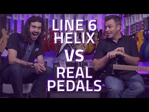 Line 6 Helix vs Real Guitar Pedals Demo