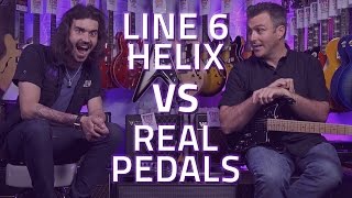 Line 6 Helix vs Real Guitar Pedals Demo