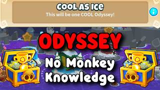 BTD6 Odyssey | No Monkey Knowledge Guide | Hard Mode Tutorial | Cool as Ice
