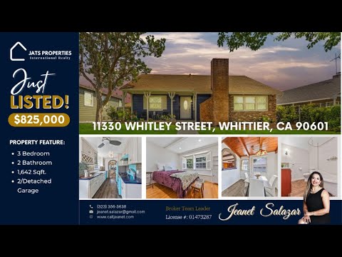🚨 Just Listed in Whittier – $825,000 | Move-In Ready 3-Bed Home with Solar & Upgrades!