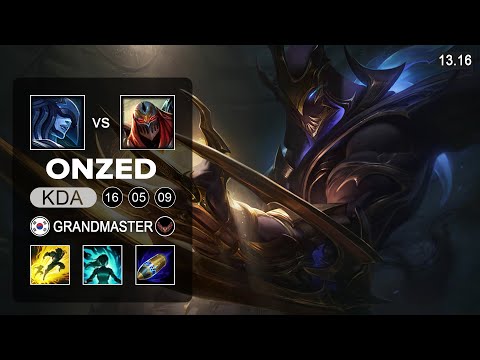 OnZed Zed vs Lissandra Mid - KR Grandmaster - Patch 13.16 Season 13