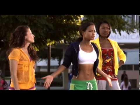 Trailer still: rival cheer squads facing off on a polished gym floor