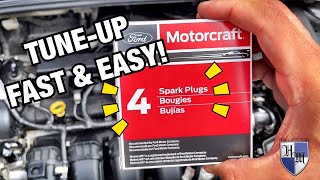 TUNE UP YOUR FORD FOCUS FAST & EASY! HOW TO CHANGE SPARK PLUGS IN A 2012-2018 FORD FOCUS FAST & EASY