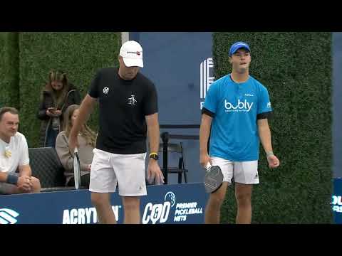 Tennis Pros Jack Sock and Sam Querrey vs Pickleball Pros Ben Johns and Matt Wright Game 1
