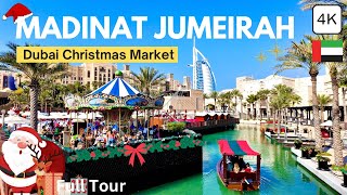 Dubai Christmas Market at Madinat Jumeirah 🇦🇪 Festive Activities, Abra Tour, Attractions & More! 4K