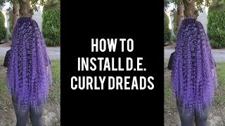 how to install double ended curly wavy dreads