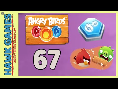 Angry Birds Stella POP Bubble Shooter Level 67 - Walkthrough, No Boosters