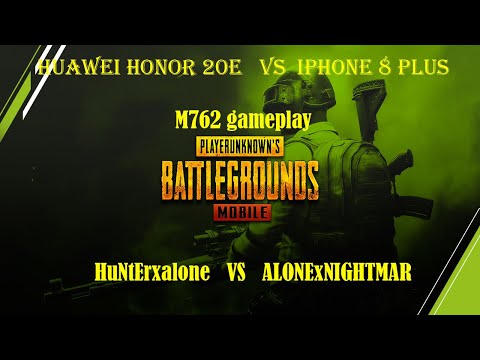 HuNtErxalone vs ALONExNIGHTMAR🔥Huawei honor 20e vs Iphone 8 plus/PUBG MOBILE Gameplay