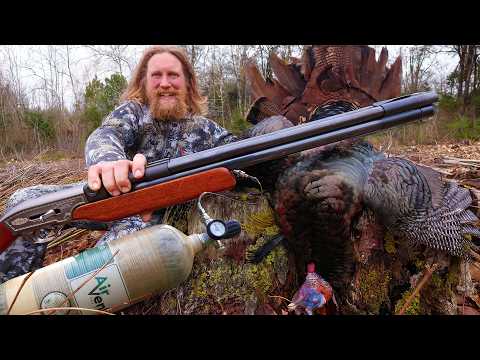 Catch Clean Cook Turkey in Mud with the Air Shotgun - Cooking in Mud- Air Rifle catch and cook
