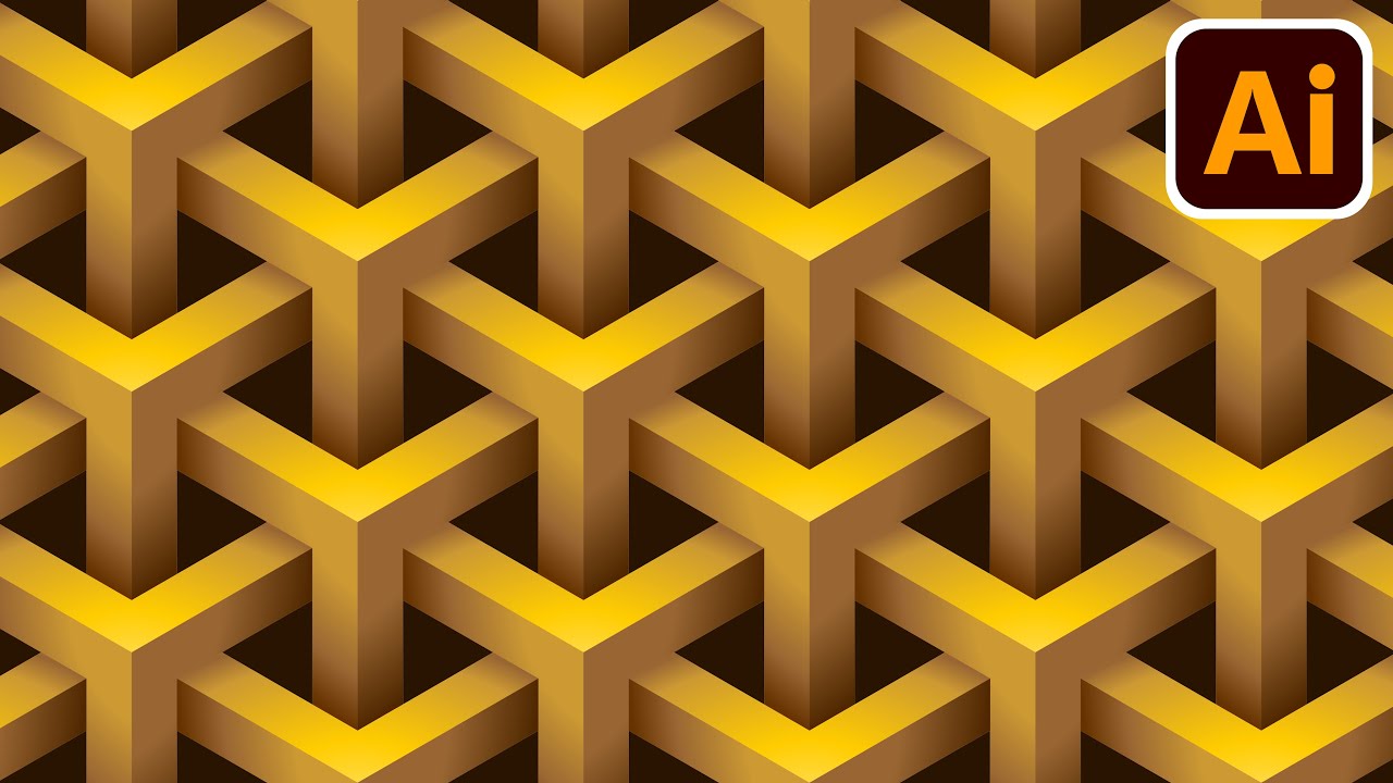 Pattern design | Hexagonal | Adobe illustrator tutorials | 100