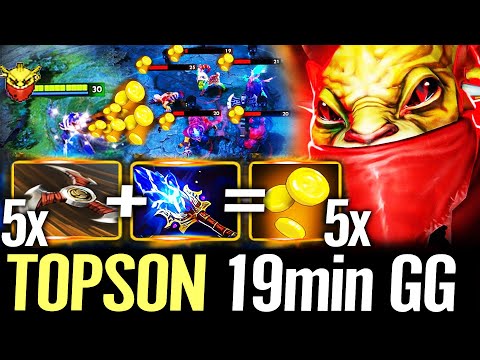 🔥 TOPSON Bounty Hunter MID 13min Aghanim — Shuriken Toss 5x Jinada Bounce 19m Fast GG Dota 2 Pro