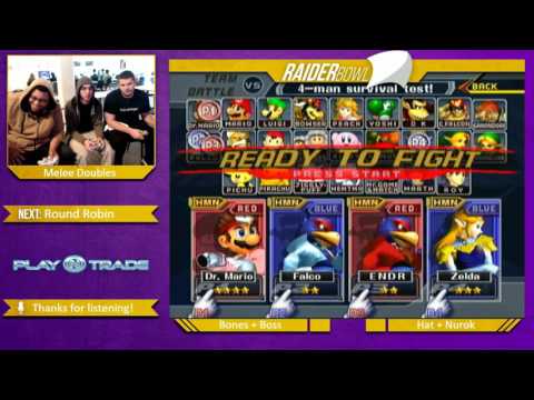 Raider Bowl VI Melee Doubles - Bones + Boss (Red) vs Hat + Nurok (Blue) - Round Robin