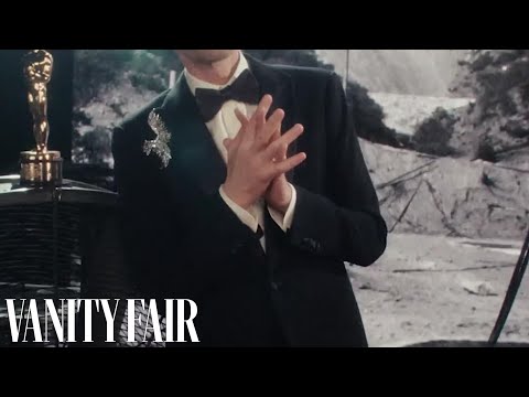 Two-time best actor winner Adrien Brody celebrates his latest Academy Award.