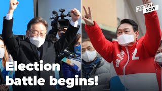 South Korea's presidential candidates officially launch campaigns