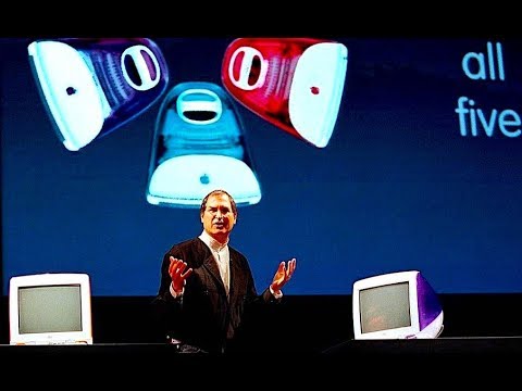 Steve Jobs introduces the first ever made iMac
