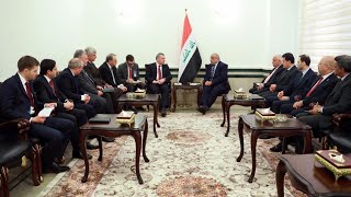 رئيس مجلس الوزراء السيد عادل عبدالمهدي يستقبل نائب رئيس الوزراء الروسي.