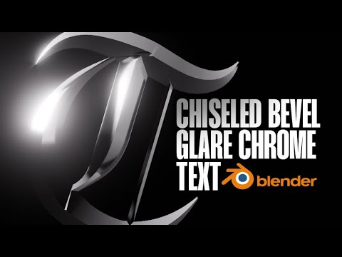 How To Make Shiny Chiseled Bevel Chrome Text With Glow In Blender!