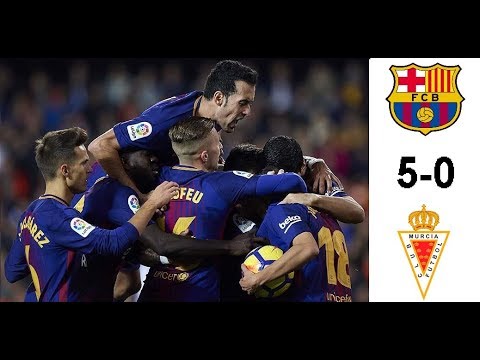 Barcelona vs Real Murcia 5-0●Resumen y Goles►Copa del Rey-Vuelta