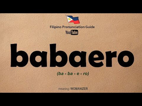 How to Pronounce BABAERO | Filipino Adjectives | Learn Tagalog Words