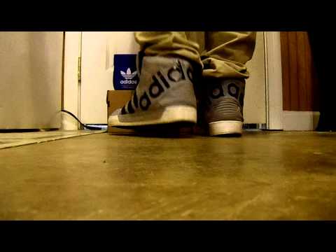 Adidas Hard court HI on feet