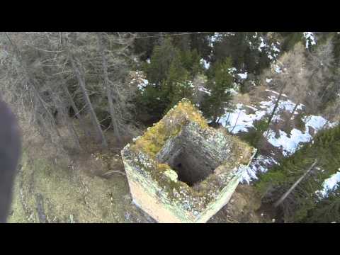 Airview - Burg "Spliatsch" in Sur, Kanton Graubünden, Switzerland