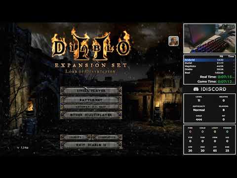 [Diablo II] SUB 1 HOUR DRUID SPEEDRUN! (Any% pX SC Druid Seeded)