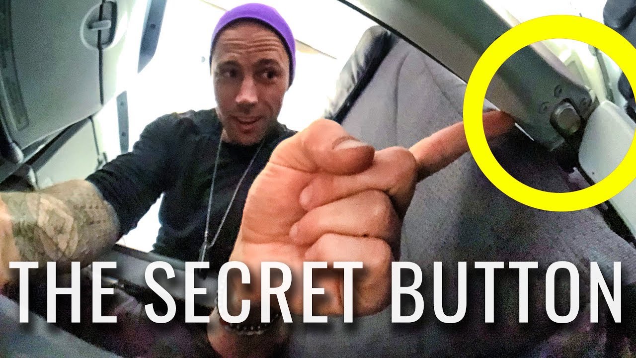 Putar video Travel Hacks SECRET LEGROOM BUTTON | Airport & Airplane Tips 2018 sekarang Travel Hacks SECRET LEGROOM BUTTON | Airport & Airplane Tips 2018