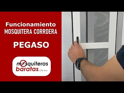 Funcionamiento Mosquitera corredera sin perfil interior Pegaso