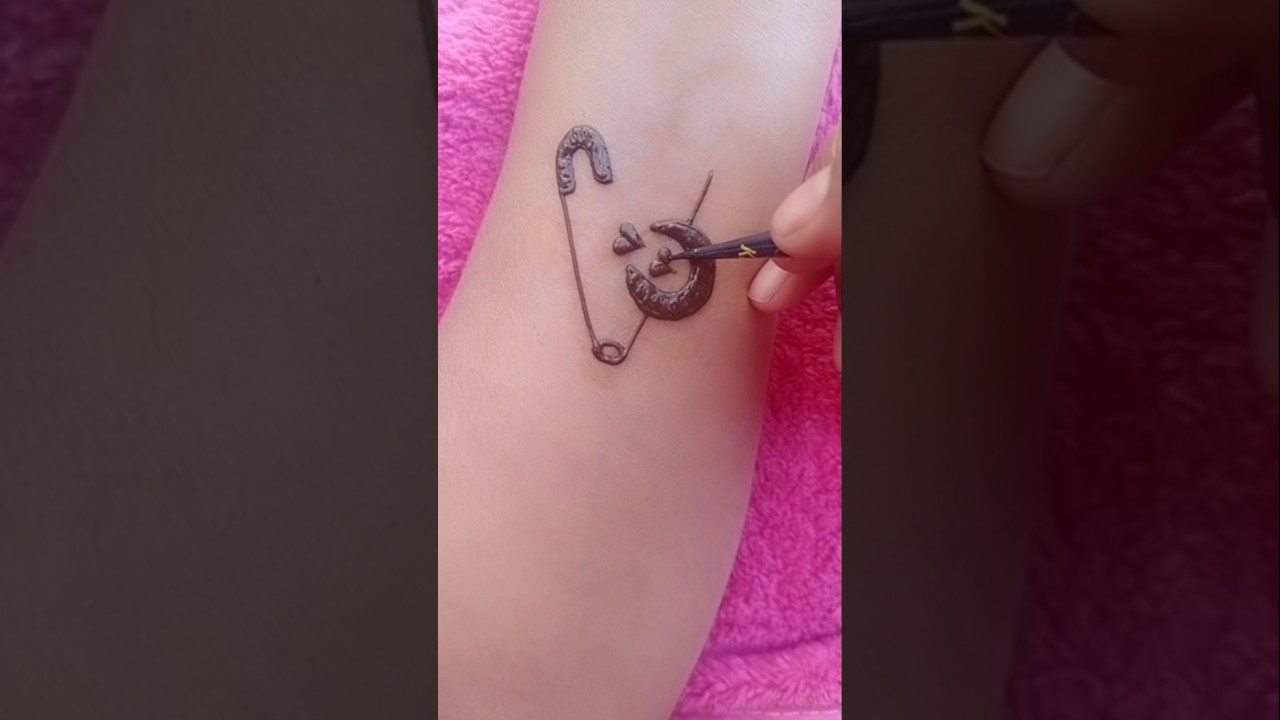 Tattoo designs safety pin 🧷 #mehndiartssaroj #love #mehndi