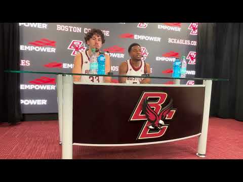 Boston College Men’s Basketball’s Boden Kapke, Fred Payne After Win Over Hampton