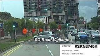 26apr2026 holland village way #SKN8740R mercedes b160 uturn at pedestrian crossing