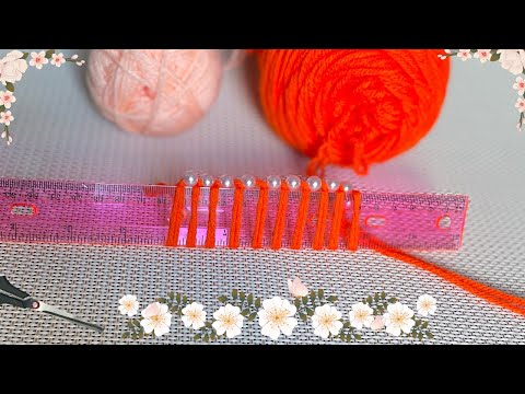 It's so Beautiful !! Super Easy #Flower Design Trick with Scale - #DIY #Woolen  - #Sewing Hack