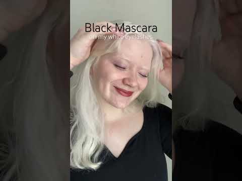 Black Mascara on my natural white eyelashes #shorts