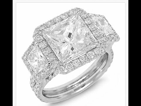 Princess Cut Diamond Engagement Rings White Gold