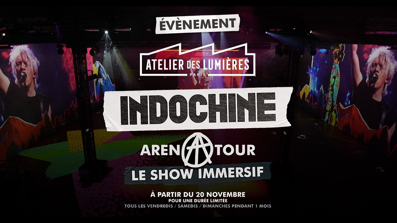 Miniature de la vidéo Indochine x Atelier des Lumières du film Indochine - Arena Tour, le concert événement