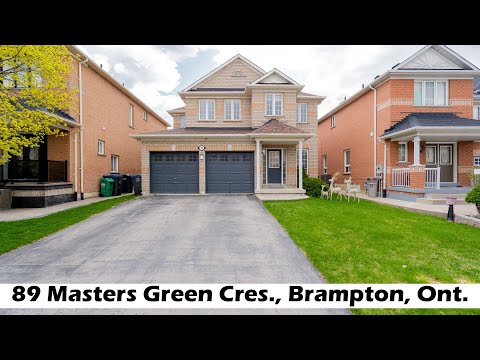 89 Masters Green Cres  Brampton   Detached Home for Sale