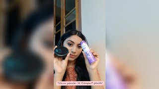 Talcum powder Vs Compact powder | which one is better? #shorts #youtubeshorts #shortvideos #makeup