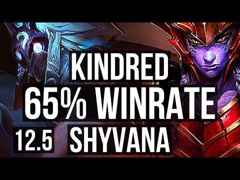KINDRED vs SHYVANA (JNG) | Rank 4 Kindred, 65% winrate, 6/2/6 | NA Challenger | 12.5